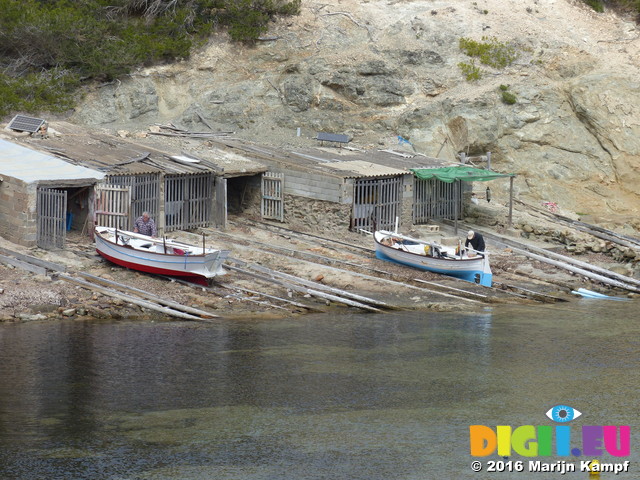 FZ027546 Boats outside boathouses